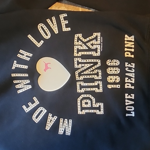 Rare HTF hooded zip-up sweatshirt with lots of bling! Size: L - Picture 4 of 11